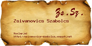 Zsivanovics Szabolcs névjegykártya